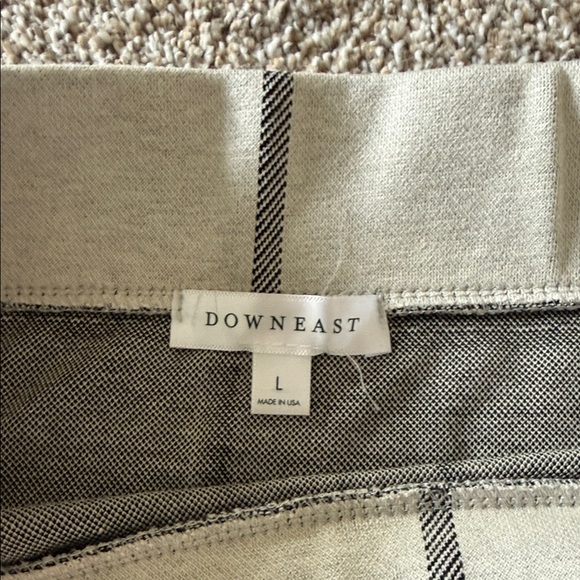 Neutral Plaid Pencil Skirt Knee Length Business Casual Size L - Picture 2 of 3